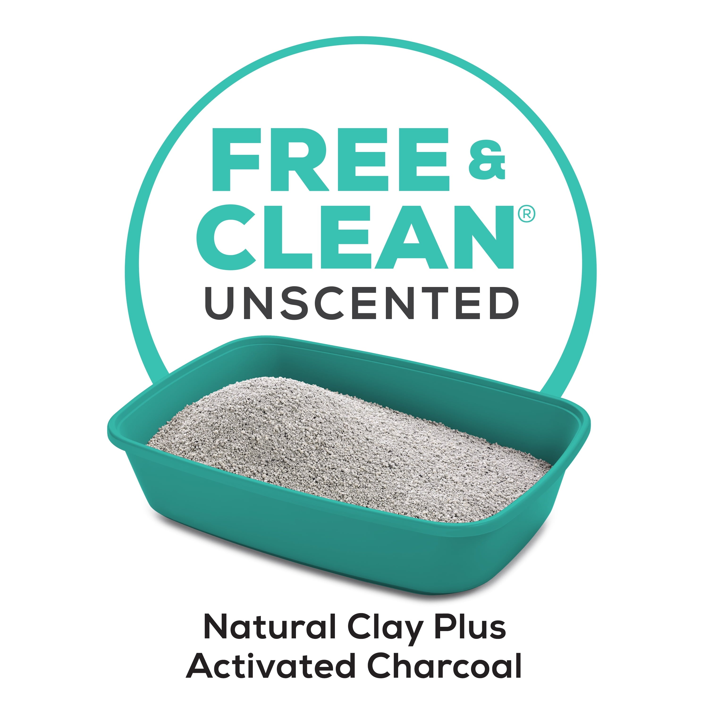 Purina Tidy Cats Clumping Cat Litter - Free & Clean Unscented Multi Cat Litter - 40 lb. Box