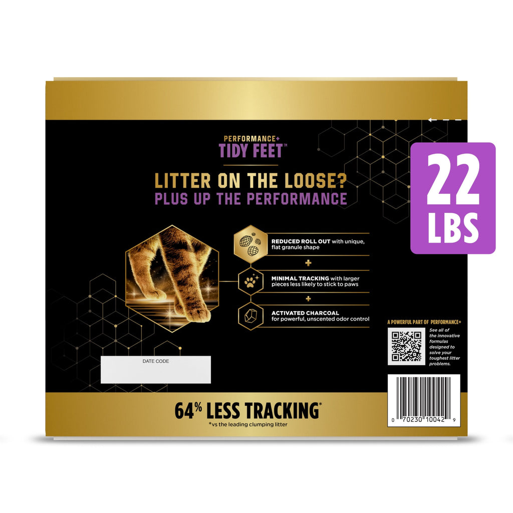Purina Tidy Cats Performance Plus Tidy Feet Low Tracking Cat Litter - Unscented, 22 lb Box
