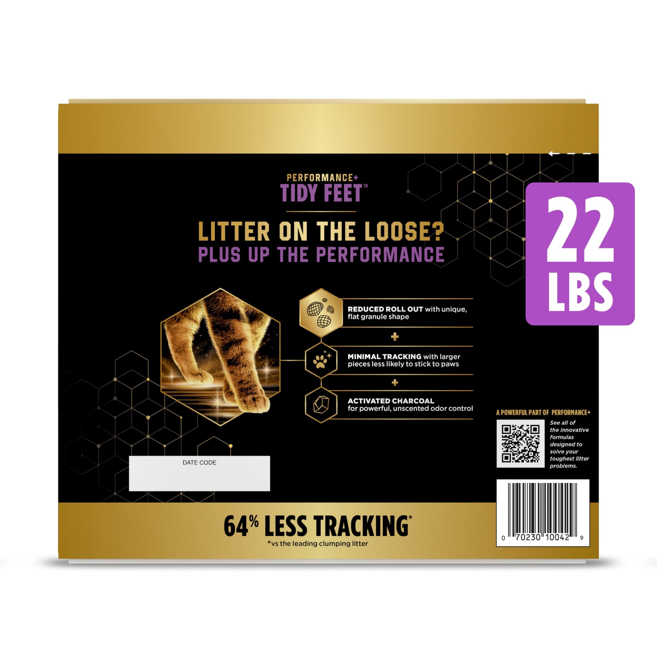 Purina Tidy Cats Performance Plus Tidy Feet Low Tracking Cat Litter - Unscented, 22 lb Box