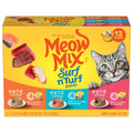 Meow Mix Pate in Gravy Surf n’ Turf Pates Variety pack - Wet Cat Food, 2.75 oz Cup, 12 pack - 4-Pack