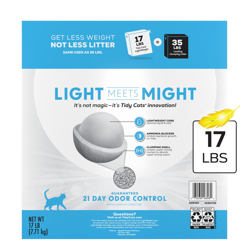 Purina Tidy Cats LightWeight Clumping Cat Litter - Glade Clear Springs Scent, 17 lb Box