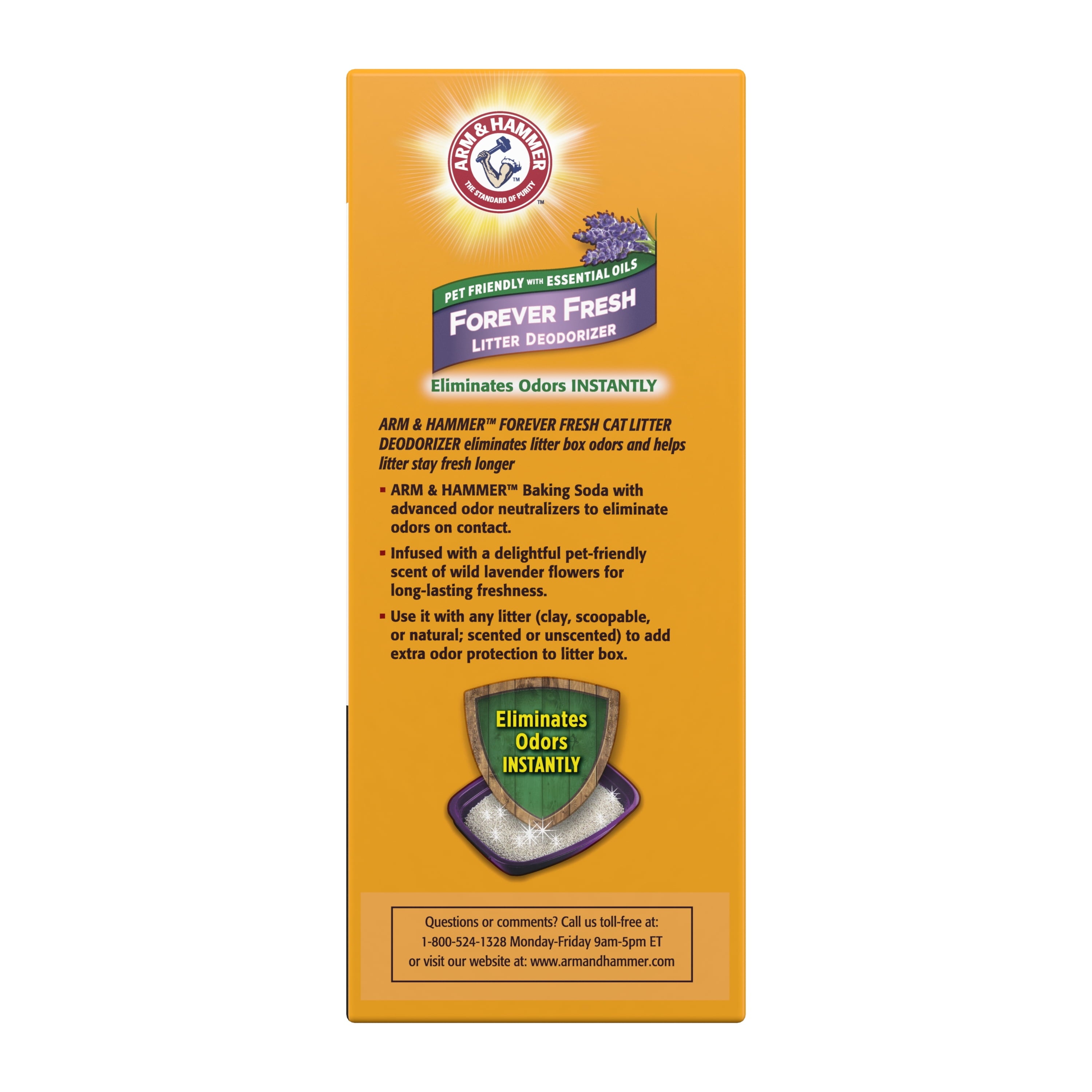 ARM & HAMMER Forever Fresh Cat Litter Deodorizer - Pet-Friendly Lavender Scent, 42.6 oz - 2-Pack