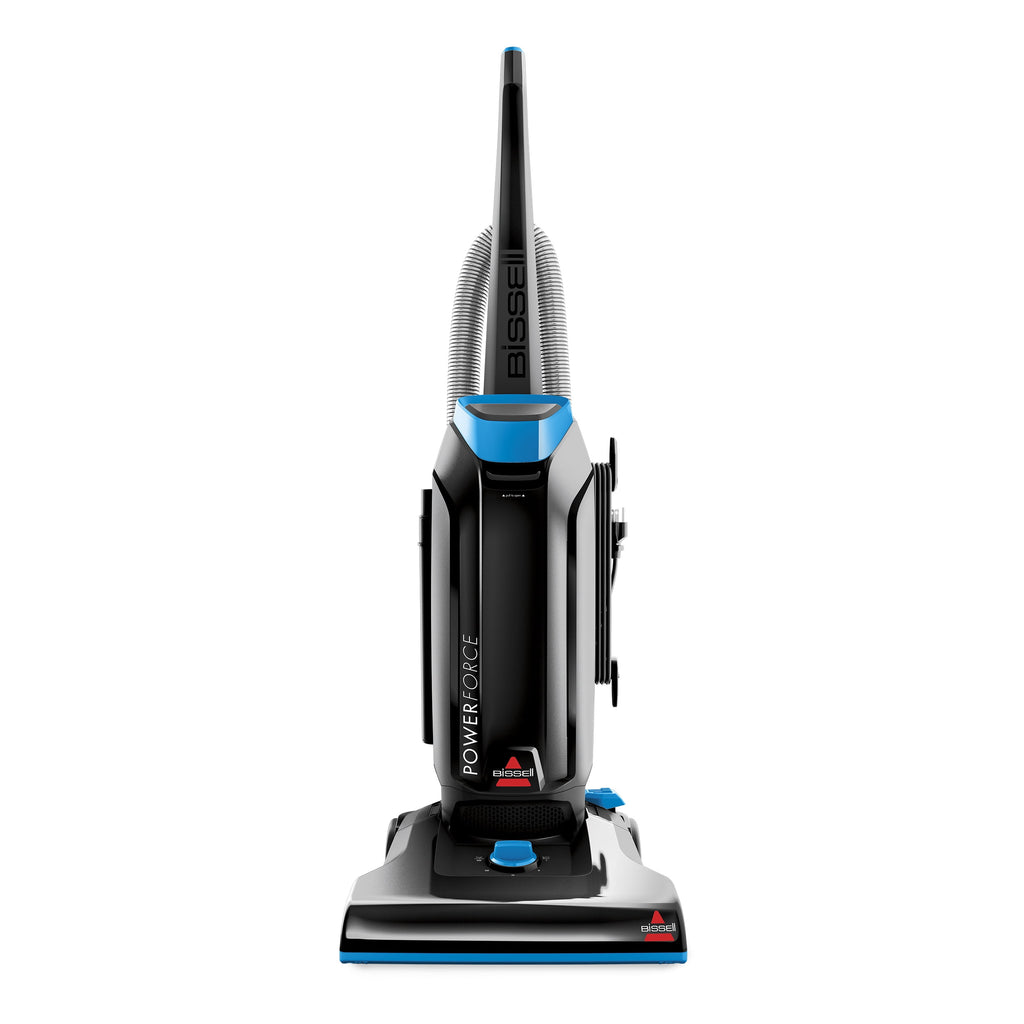 BISSELL PowerForce Bagged - Upright Vacuum, Powerful Suction, Allergen Filtration Bags, Flexible Reach, 1739, Black & Blue