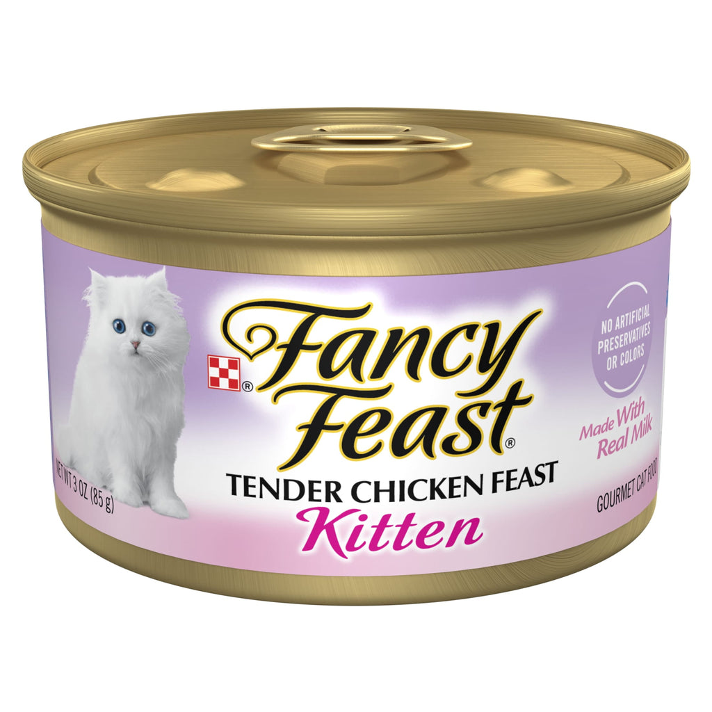 Purina Fancy Feast Kitten Food - Wet Cat Food, Chicken Feast & Milk, 3 oz Can - 12-Pack
