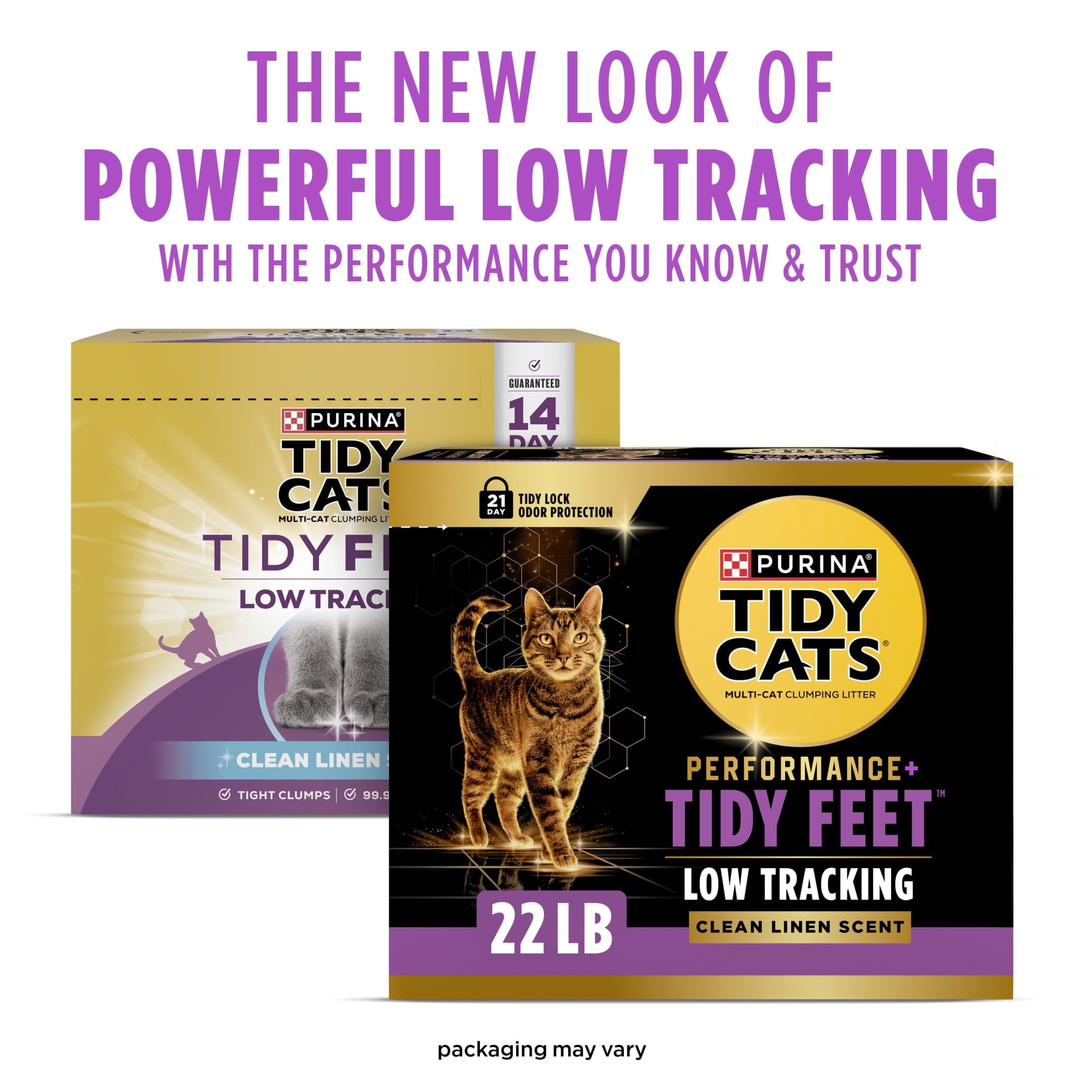 Purina Tidy Cats Performance Plus Tidy Feet Low Tracking Cat Litter - Clean Linen Scent, 22 lb Box