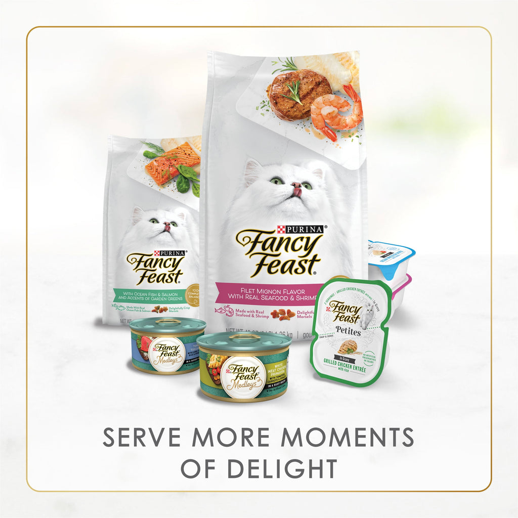Purina Fancy Feast Senior Classic Pate Wet Cat Food - Minced Chicken in Gravy, 3 oz Cans