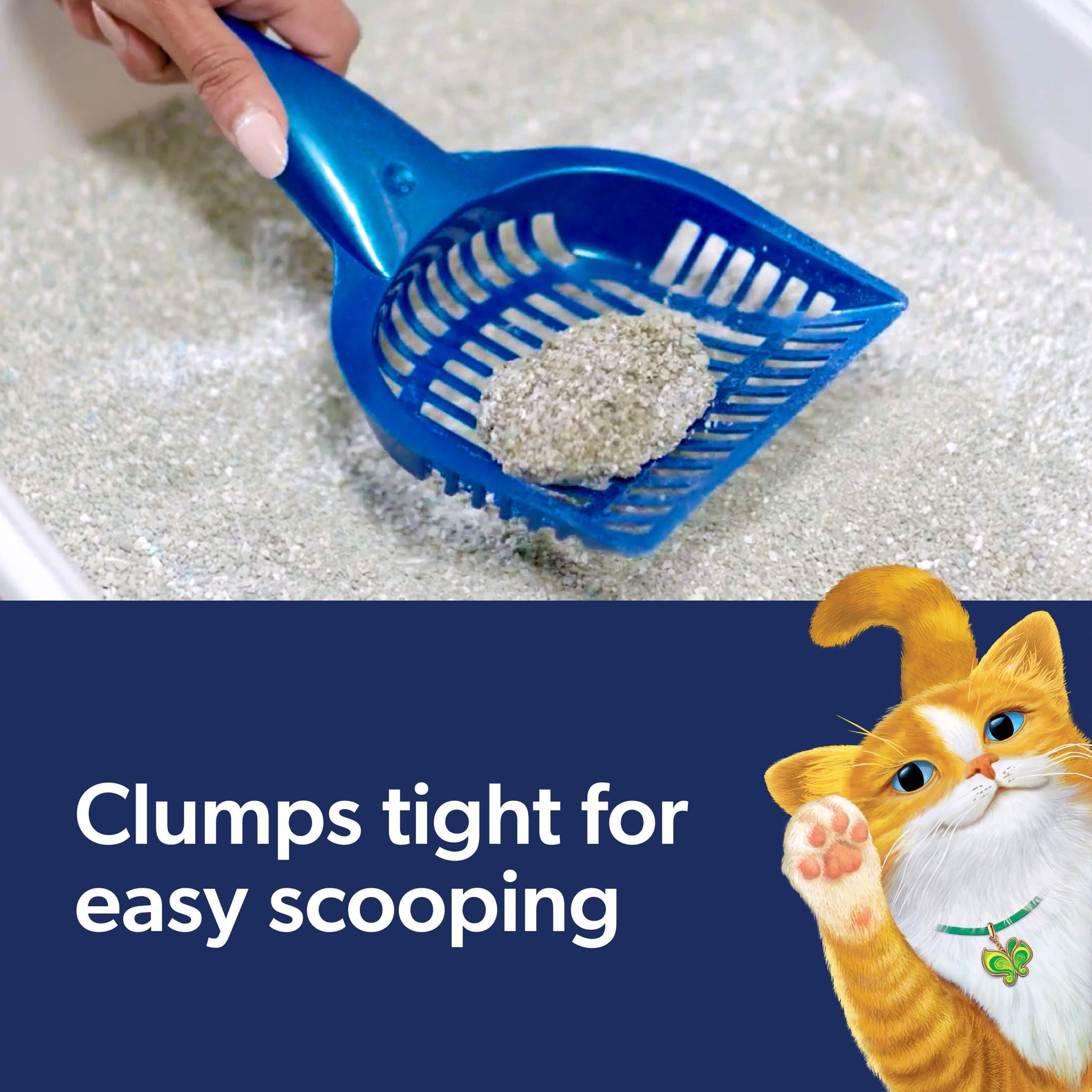 Fresh Step Clean Paws Cat Litter - Low-Tracking Clumping Litter With Febreze and Gain, 22.5 lbs