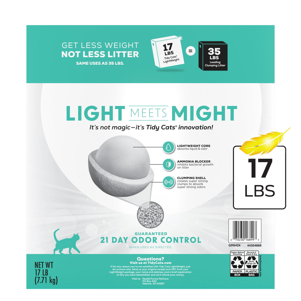 Purina Tidy Cats Free and Clean LightWeight Cat Litter - Unscented, 17 lb Box