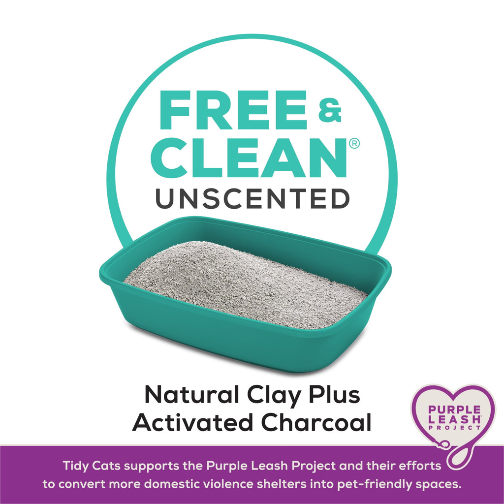 Purina Tidy Cats Free and Clean Clumping Cat Litter - Unscented, 35 lb Pail - 4-Pack