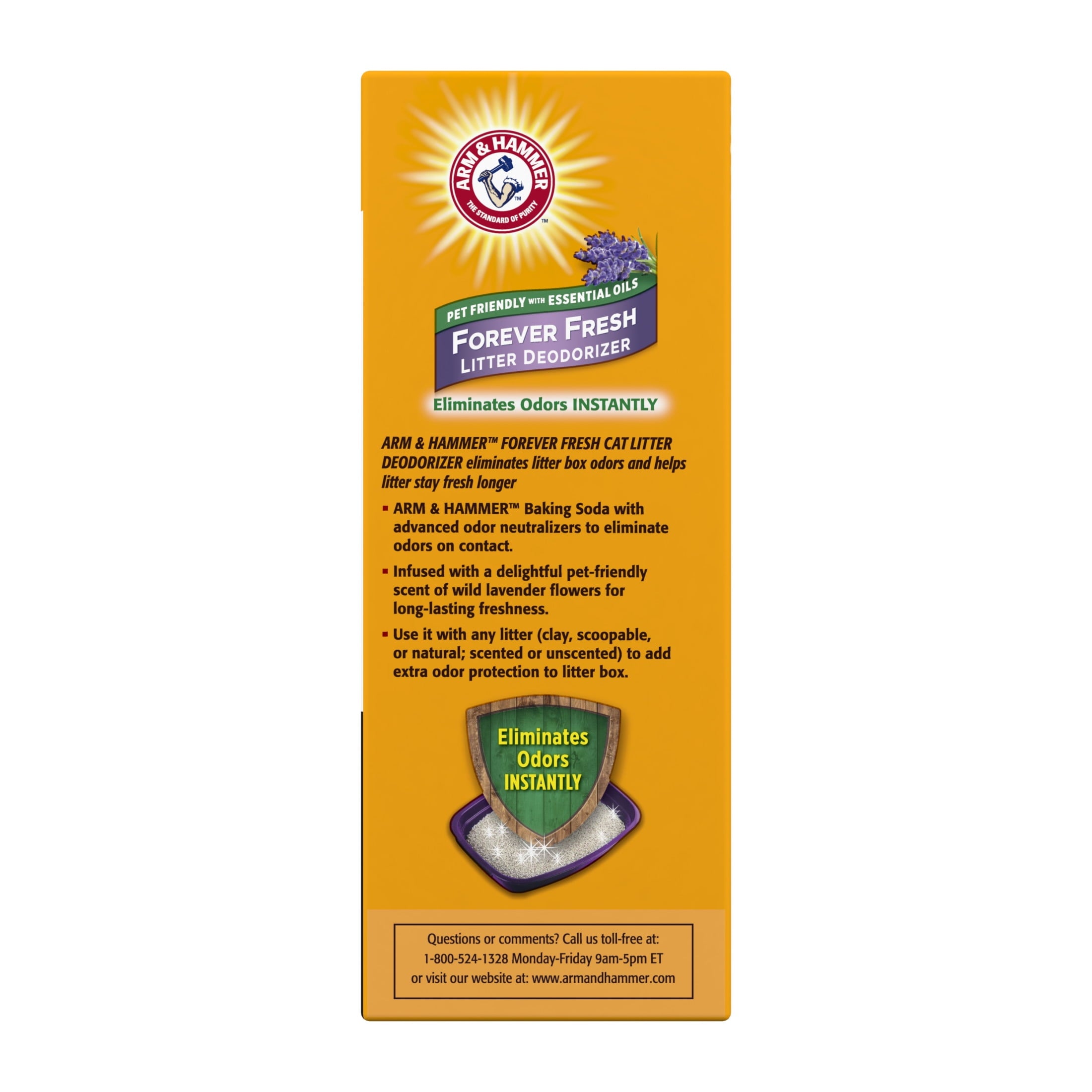 ARM & HAMMER Forever Fresh Cat Litter Deodorizer - Pet-Friendly Lavender Scent, 33 oz