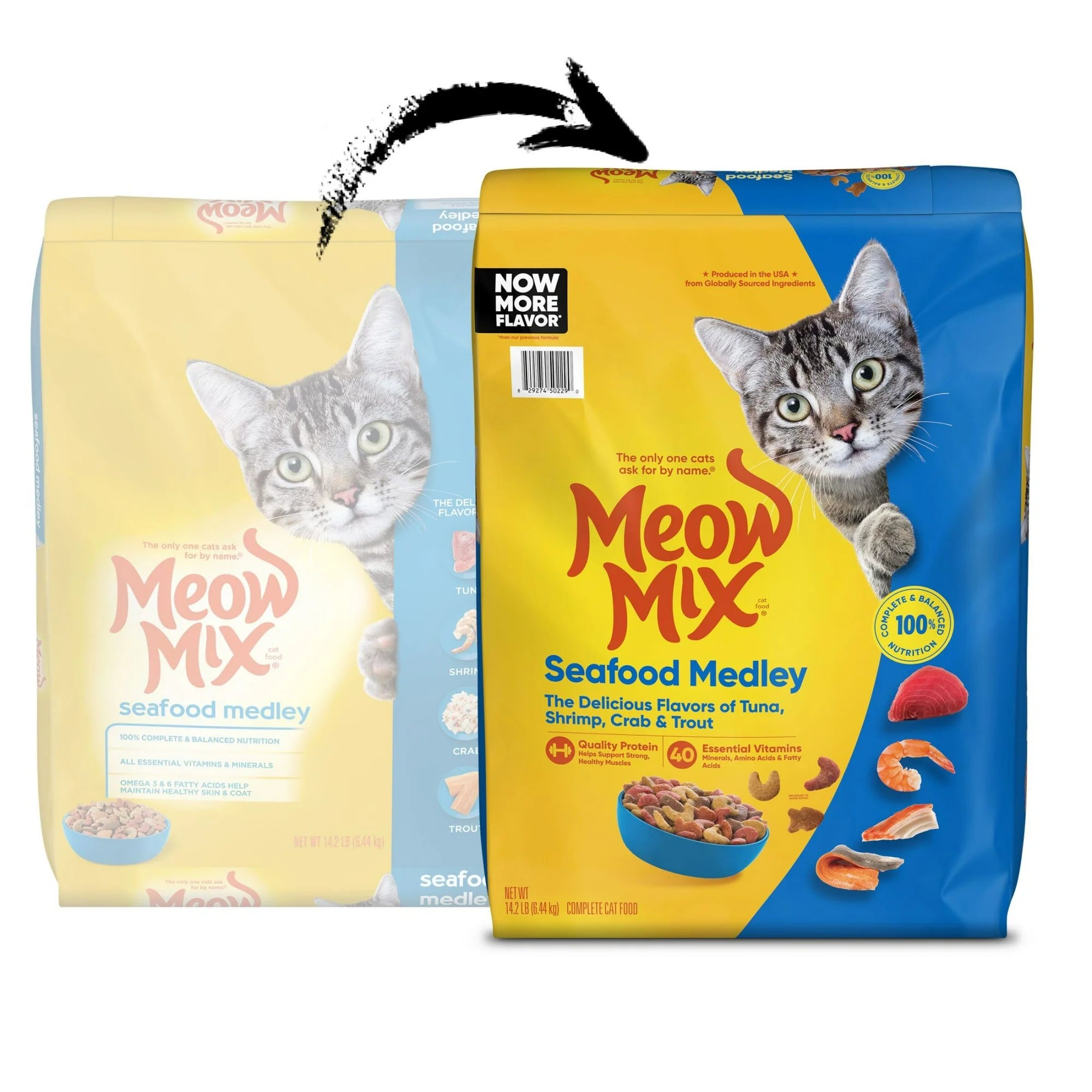 Meow Mix: Seafood Medley Dry Cat Food - 14.2 lb