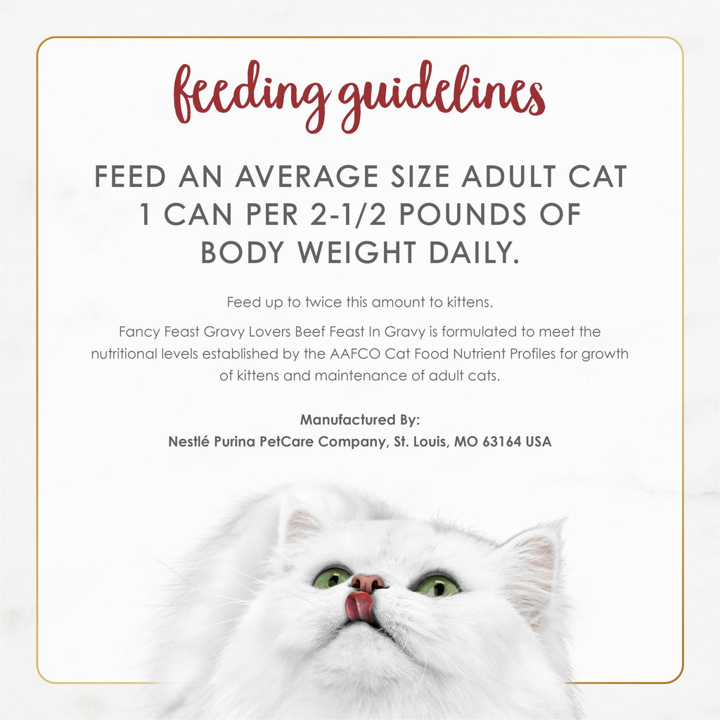Purina Fancy Feast Gravy Lovers Wet Cat Food - Beef in Gravy, 3 oz Can