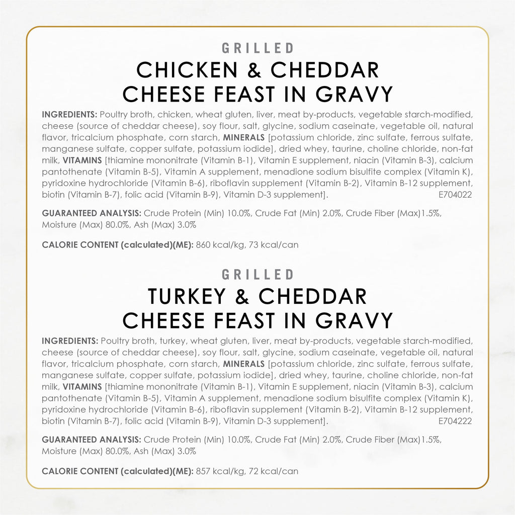 Purina Fancy Feast Delights with Cheddar Grilled Collection Wet Cat Food Variety Pack - 3 oz Cans (24 Pack)