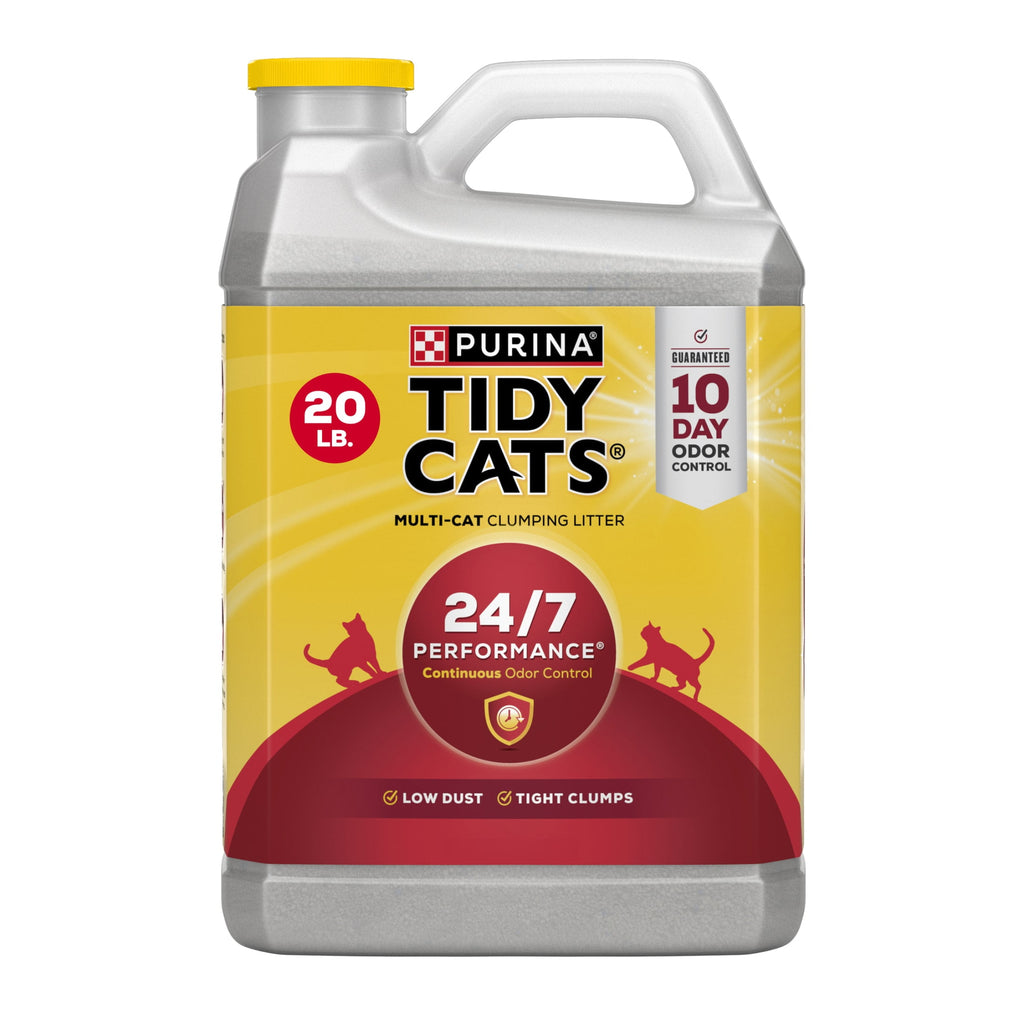 Purina Tidy Cats 24/7 Performance Clumping Cat Litter - Clean Linen Scent, 20 lb Jug - 3-Pack