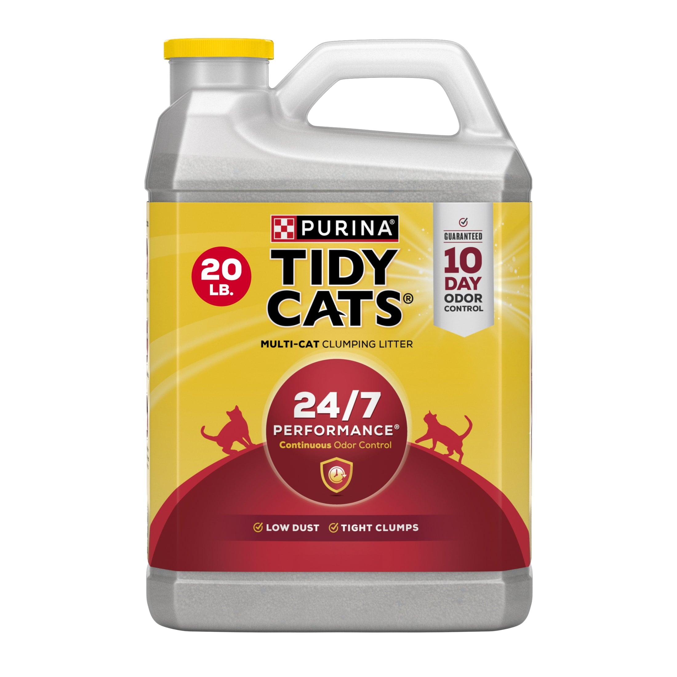 Purina Tidy Cats 24/7 Performance Clumping Cat Litter - Clean Linen Scent, 20 lb Jug - 3-Pack