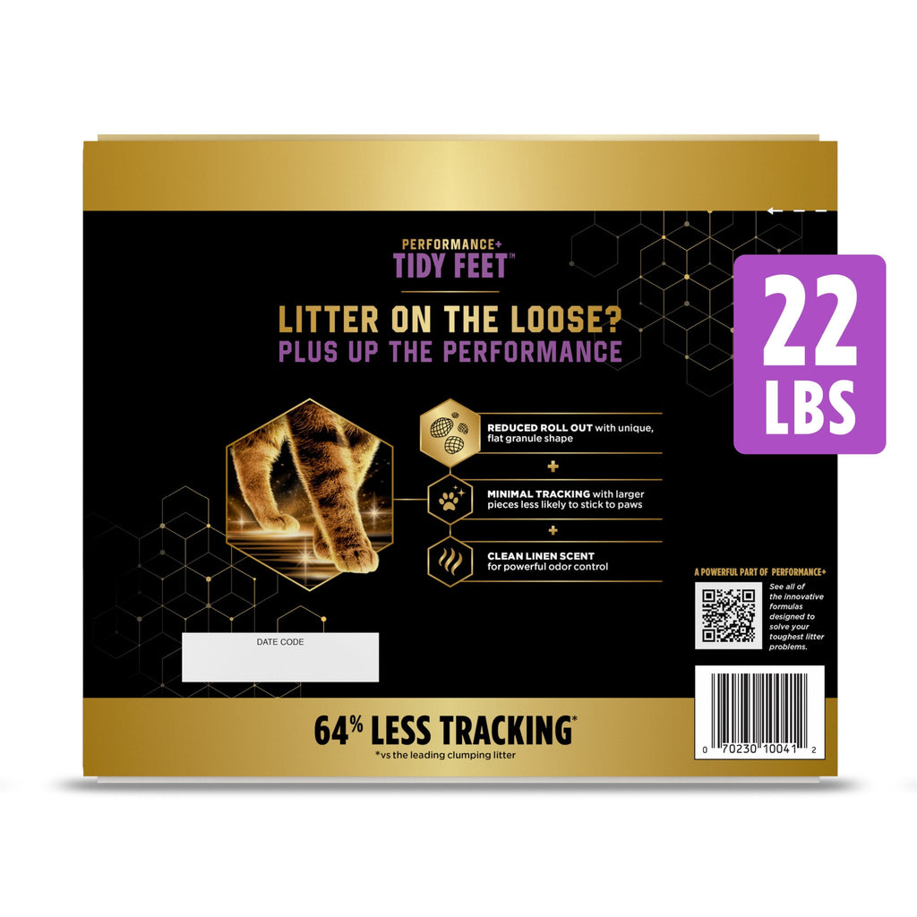 Purina Tidy Cats Performance Plus Tidy Feet Low Tracking Cat Litter - Clean Linen Scent, 22 lb Box