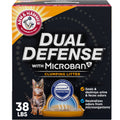 ARM & HAMMER Dual Defense with Microban Clumping Cat Litter - Antimicrobial Product Protection*, Odor Control for Multi-Cat Households, 38 Lbs