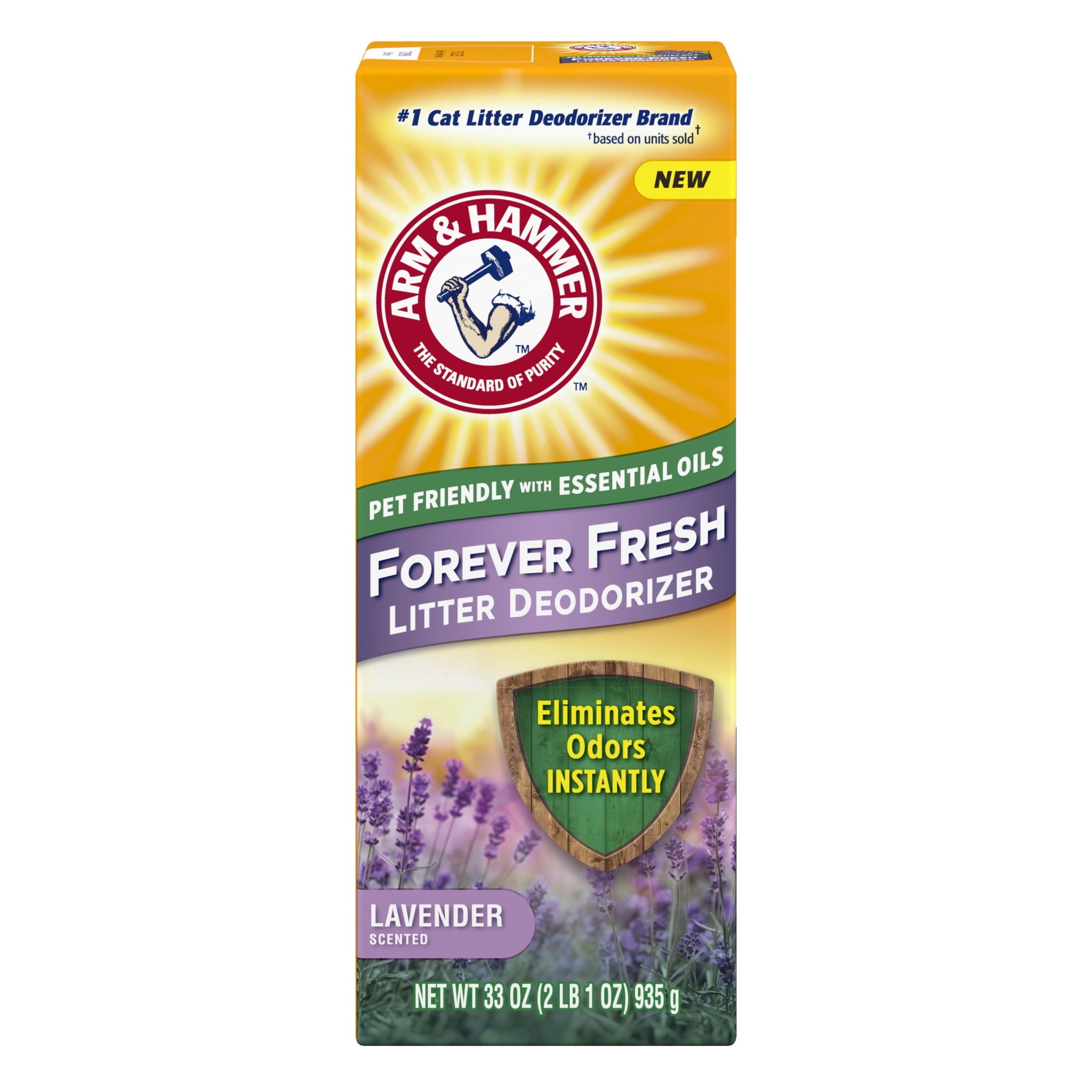 ARM & HAMMER Forever Fresh Cat Litter Deodorizer - Pet-Friendly Lavender Scent, 33 oz