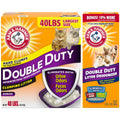 Arm & Hammer Double Duty Bundle: Advanced Odor Control Clumping Cat Litter - Scented, 40lbs + Litter Deodorizer/Pet Odor Eliminator