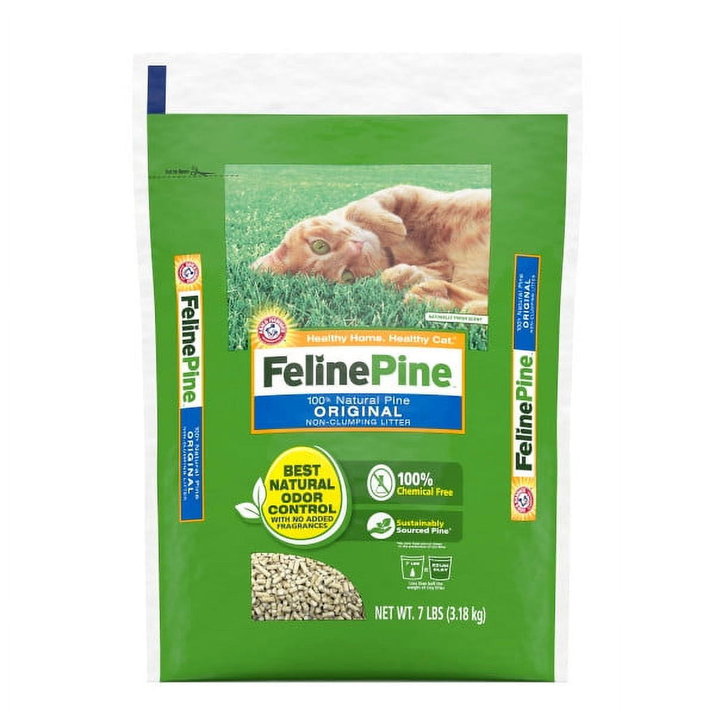 Arm & Hammer Feline Pine 100% Natural Original Non-Clumping Cat Litter - 7 Lbs.
