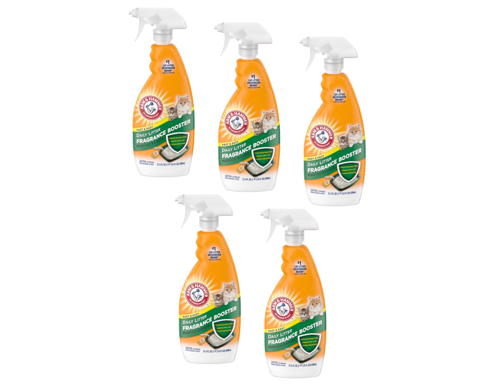 Arm & Hammer Mutli-Cat Strength Daily Litter Fragrance Booster - 21.5 Fluid Ounces - Pack of 5