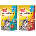 Bundle and Save! Meow Mix Irresistables Cat Treats - Soft with White meat Chicken & Salmon - 2 12-Ounce Bag