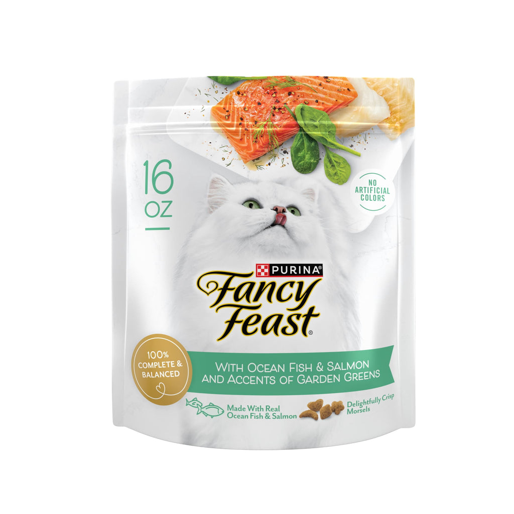 Purina Fancy Feast Dry Cat Food With Ocean Fish and Salmon - 16 oz.