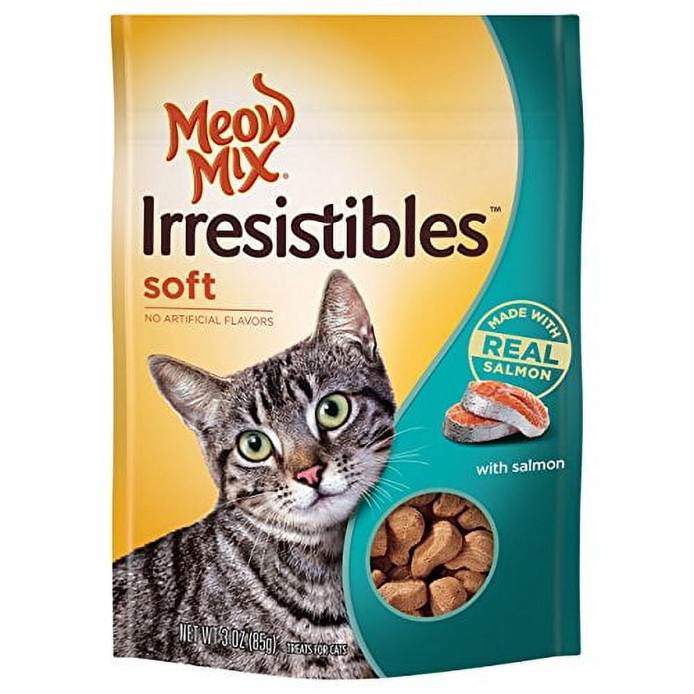 Meow Mix Irresistibles Soft Cat Treats - Salmon, 3 Ounces (Pack of 5)
