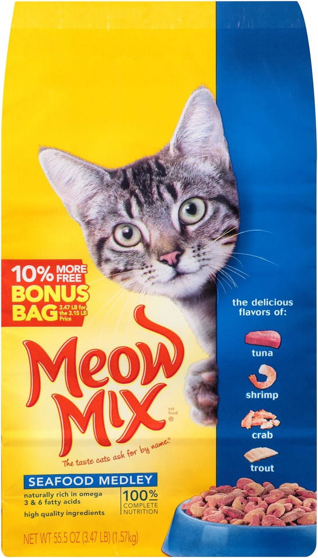 Meow Mix Seafood Medley Dry Cat Food - 6.3-Pound