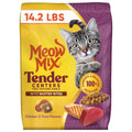 Meow Mix Tender Centers Dry Cat Food with Basted Bites - Chicken & Tuna Flavors, 14.2 lb Bag