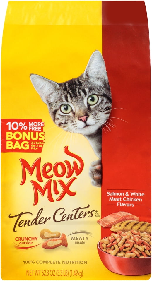 Meow Mix Tender Centers Salmon & White Meat Chicken Flavors