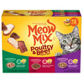 Meow Mix Poultry & Beef Favorites - Wet Cat Food Variety Pack, Tenders in Sauce, 12 Count, 2.75 oz Cups