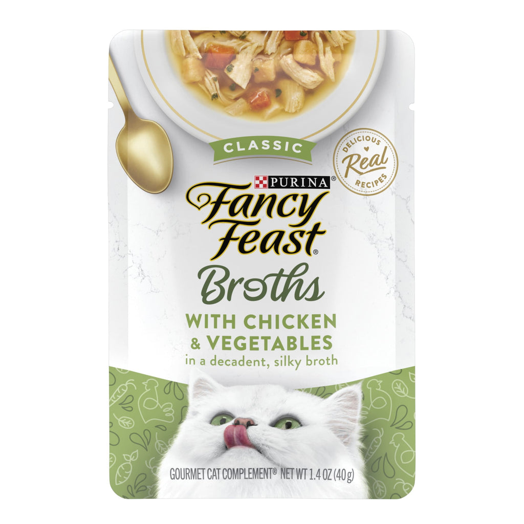 Purina Fancy Feast Classic Chicken & Vegetables Broth for Cats - 1.4 oz Pouch