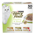 Purina Fancy Feast Classic Pate Food - Wet Cat Food, Poultry & Beef, 3 oz Cans