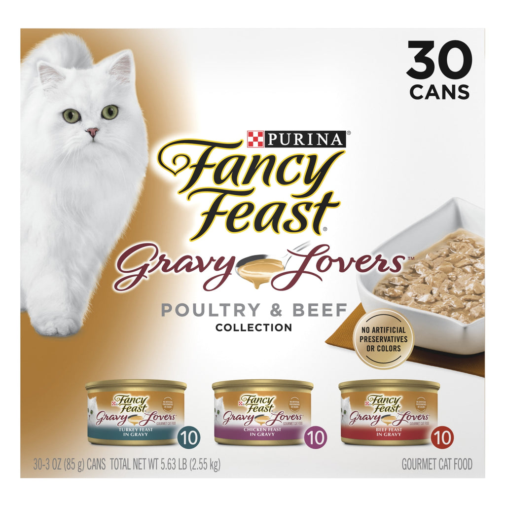 Purina Fancy Feast Gravy Lovers Kitten Food - Wet Cat Food, Poultry & Beef, 3 oz Cans