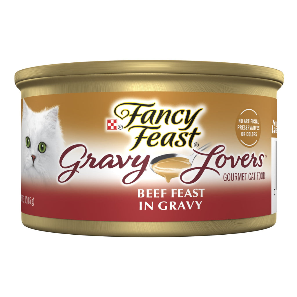 Purina Fancy Feast Gravy Lovers Wet Cat Food - Beef in Gravy, 3 oz Can