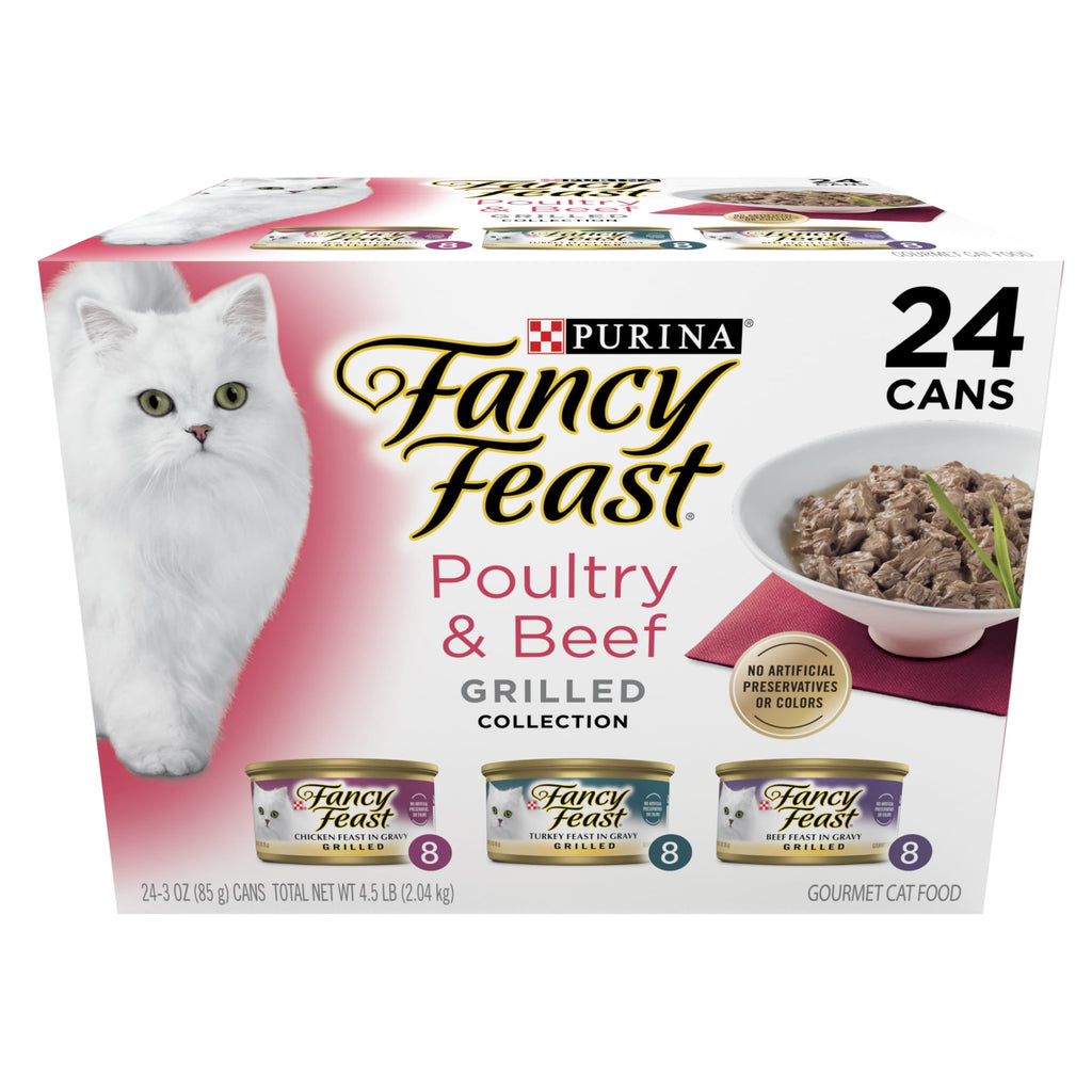 Purina Fancy Feast Grilled Kitten Food - Wet Cat Food, Poultry & Beef, 3 oz Cans