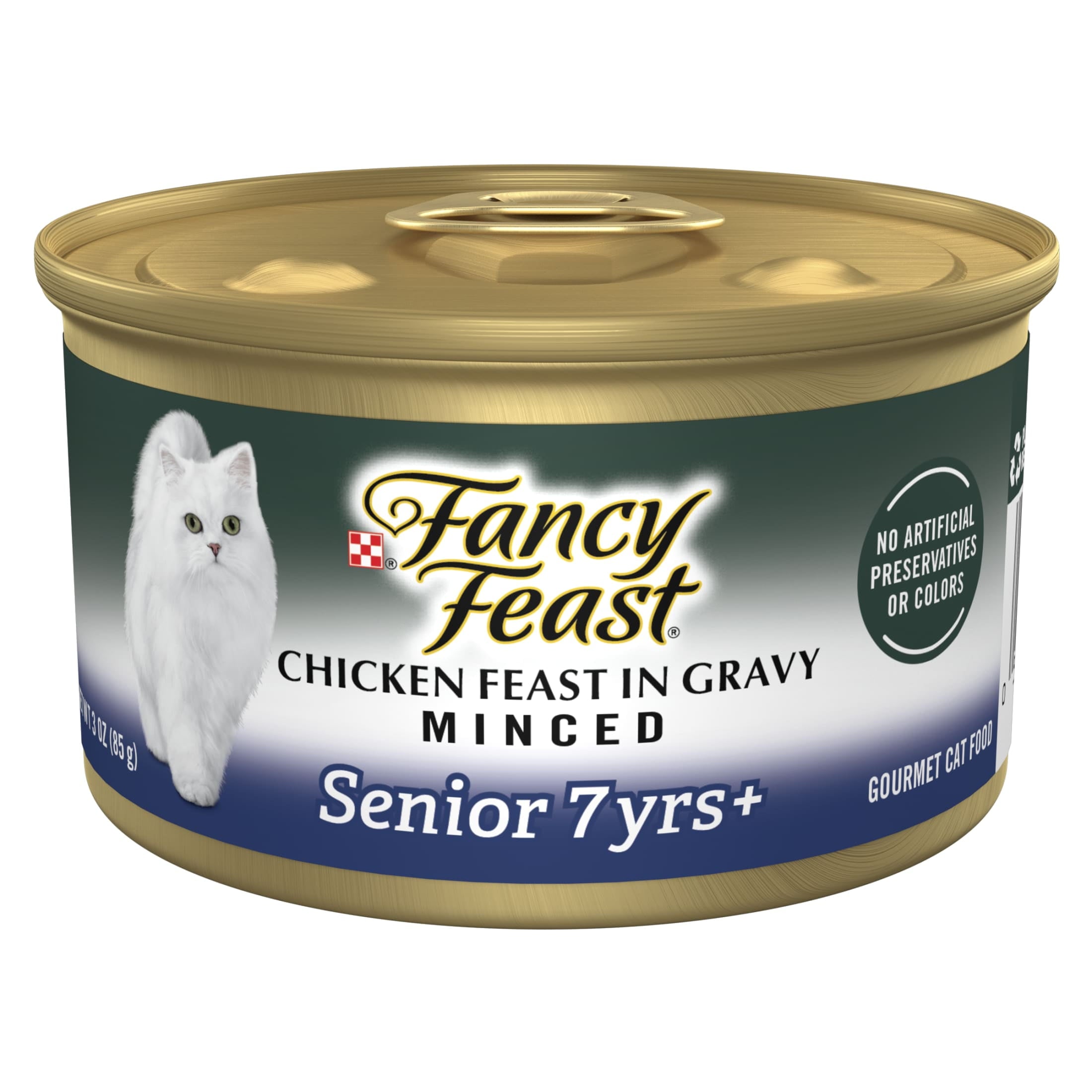 Purina Fancy Feast Senior Classic Pate Wet Cat Food - Minced Chicken in Gravy, 3 oz Cans