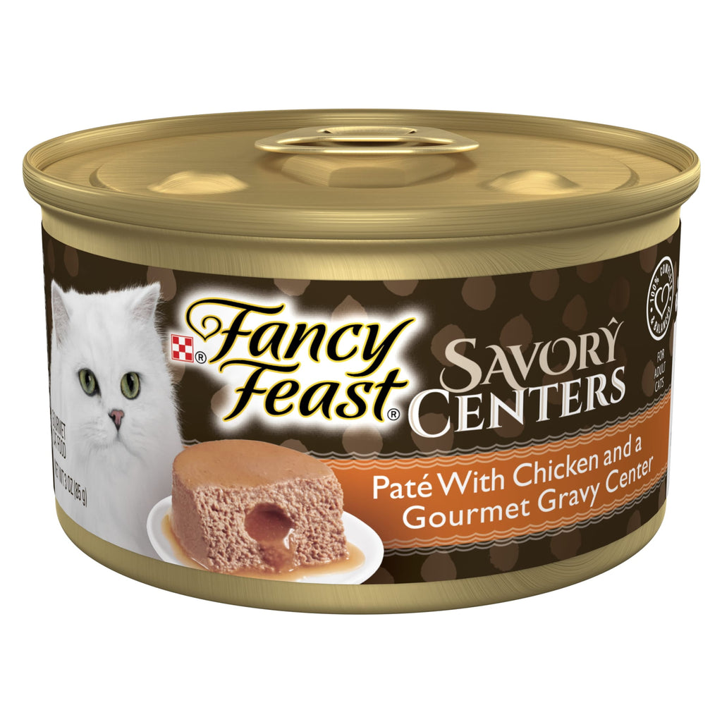 Purina Fancy Feast Savory Centers Adult Wet Cat Food Pate with Chicken and a Gravy Center - 3 oz Can