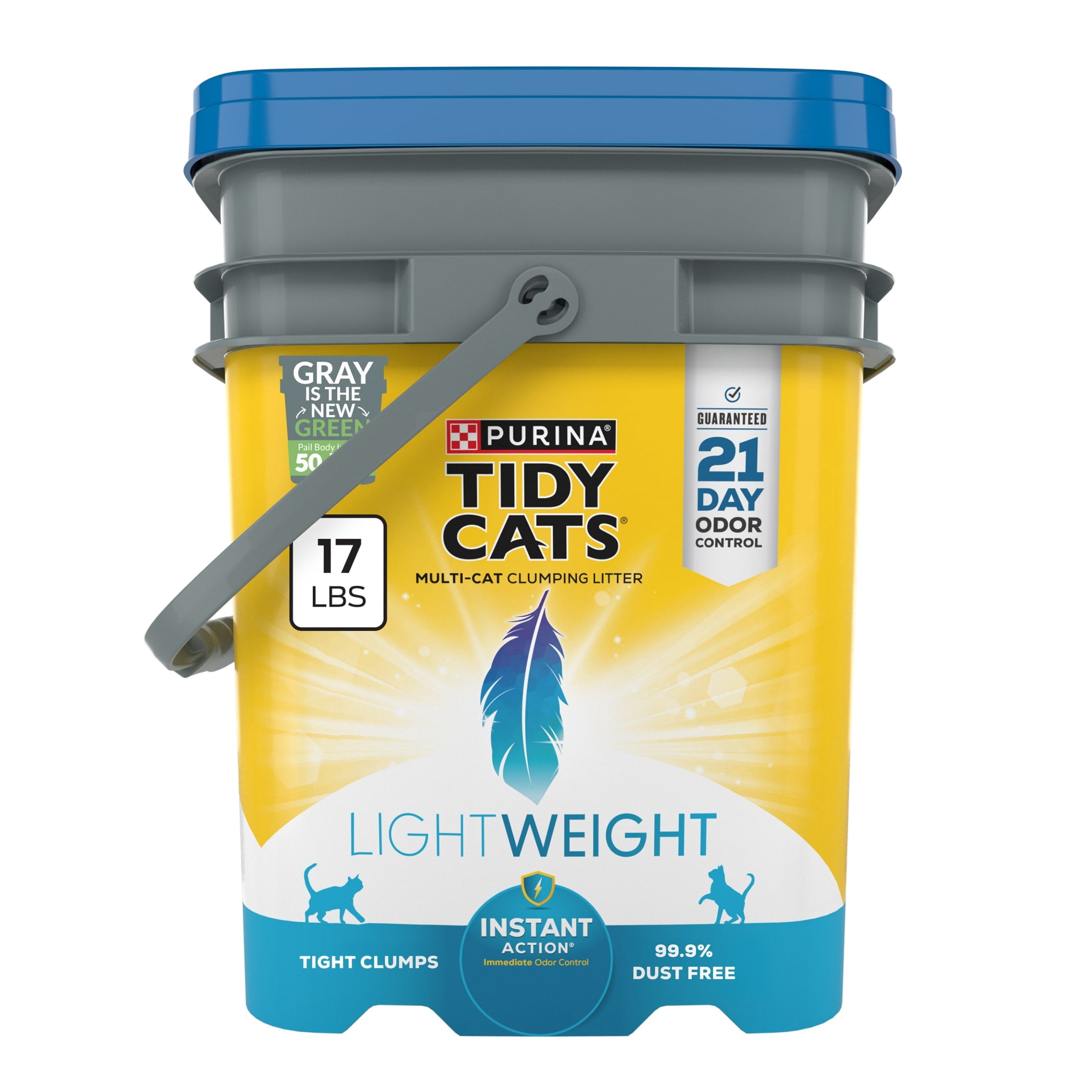 Purina Tidy Cats Instant Action LightWeight Cat Litter - Floral Scent, 17 lb Pail
