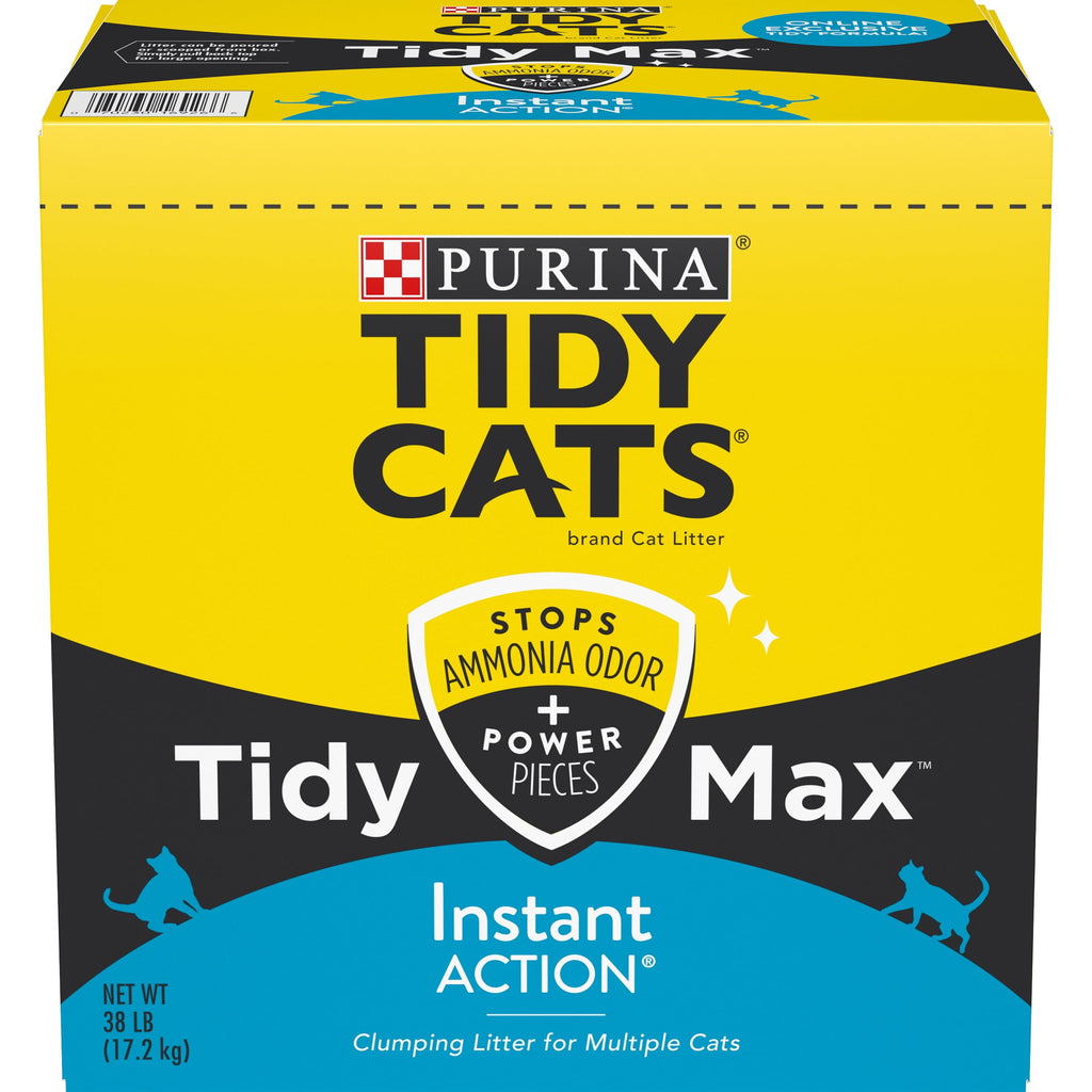 Purina Tidy Cats Tidy Max Clumping Cat Litter - Instant Action, Odor Control 24/7, 38 lb. Box