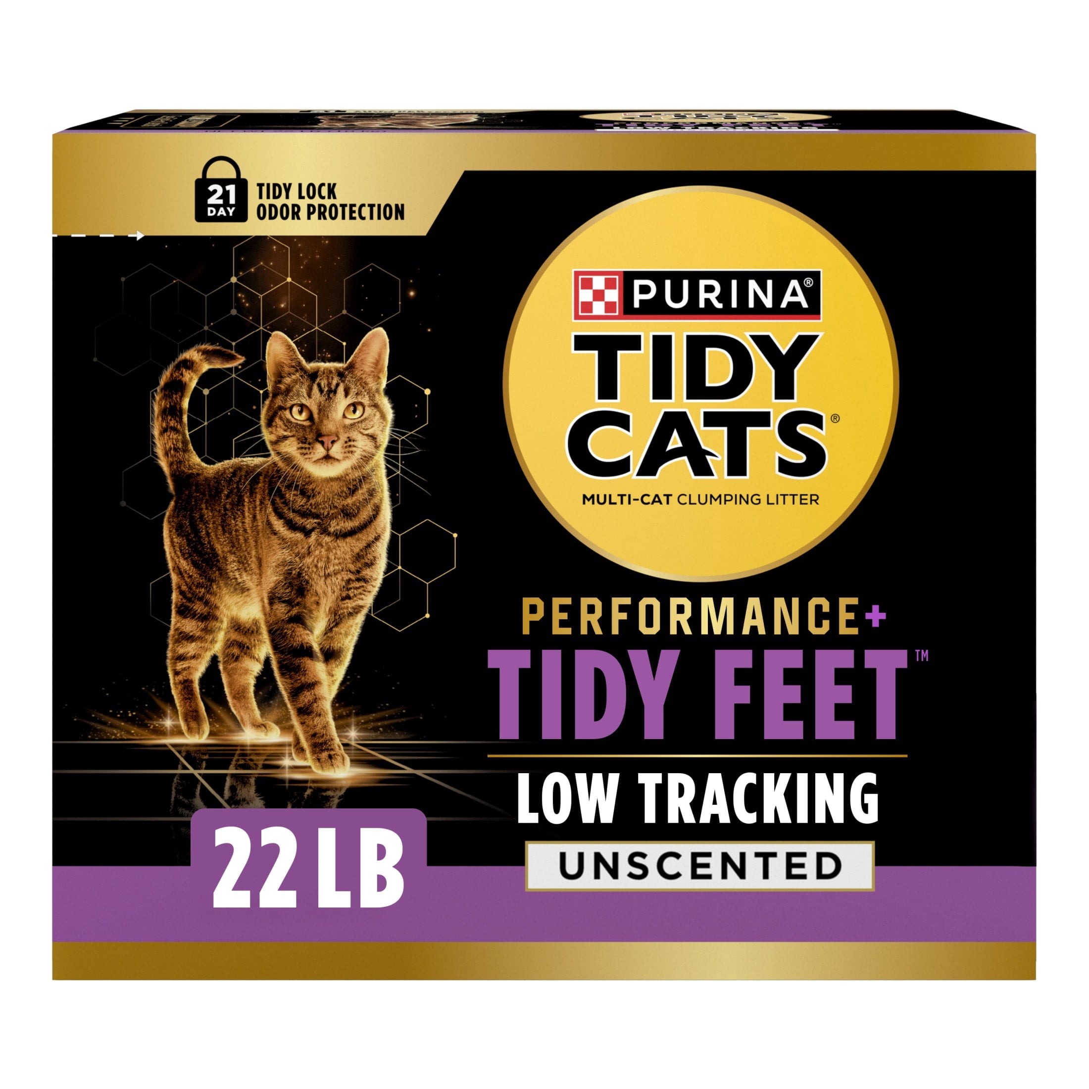 Purina Tidy Cats Performance Plus Tidy Feet Low Tracking Cat Litter - Unscented, 22 lb Box