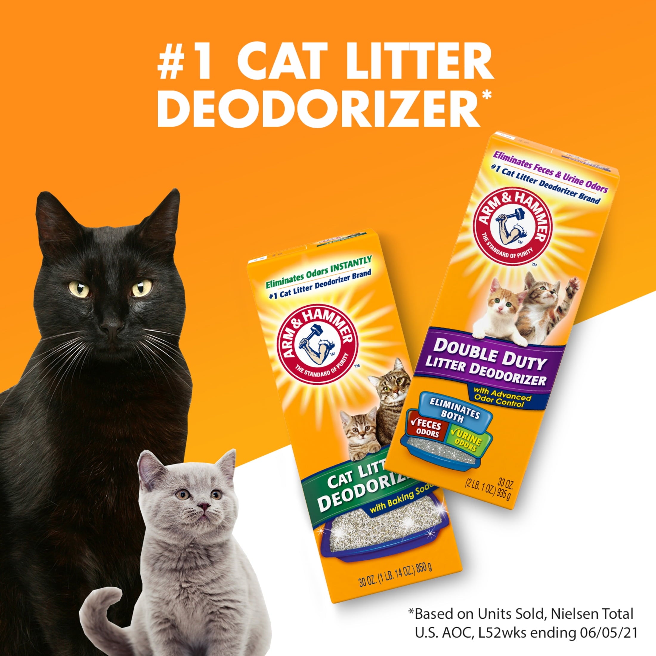 ARM & HAMMER Cat Litter Deodorizer Double Duty - 42.6OZ - 2-Pack
