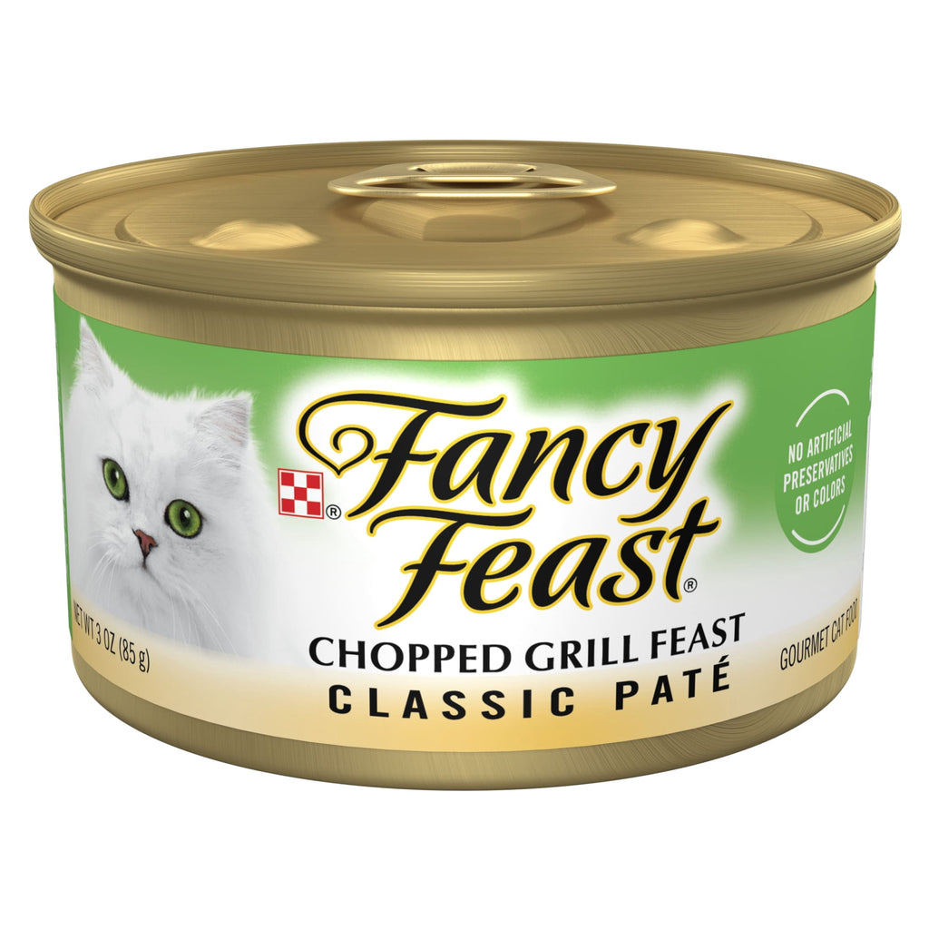 Purina Fancy Feast Chopped Grill Feast Classic Pate Wet Cat Food - 3 oz Can - 24-Pack