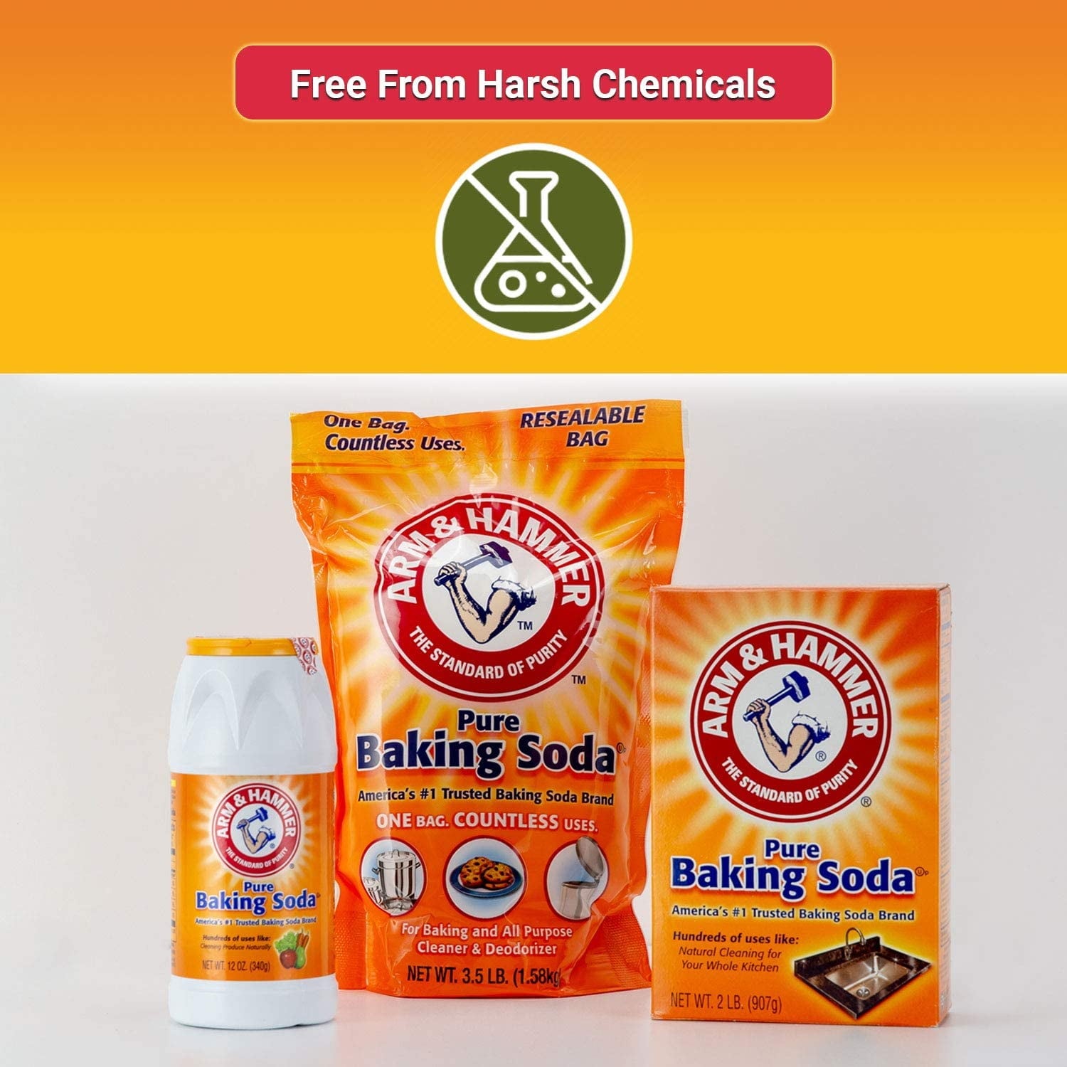 Arm & Hammer Cat Litter Deodorizer With Baking Soda 20 oz. 3-Pack