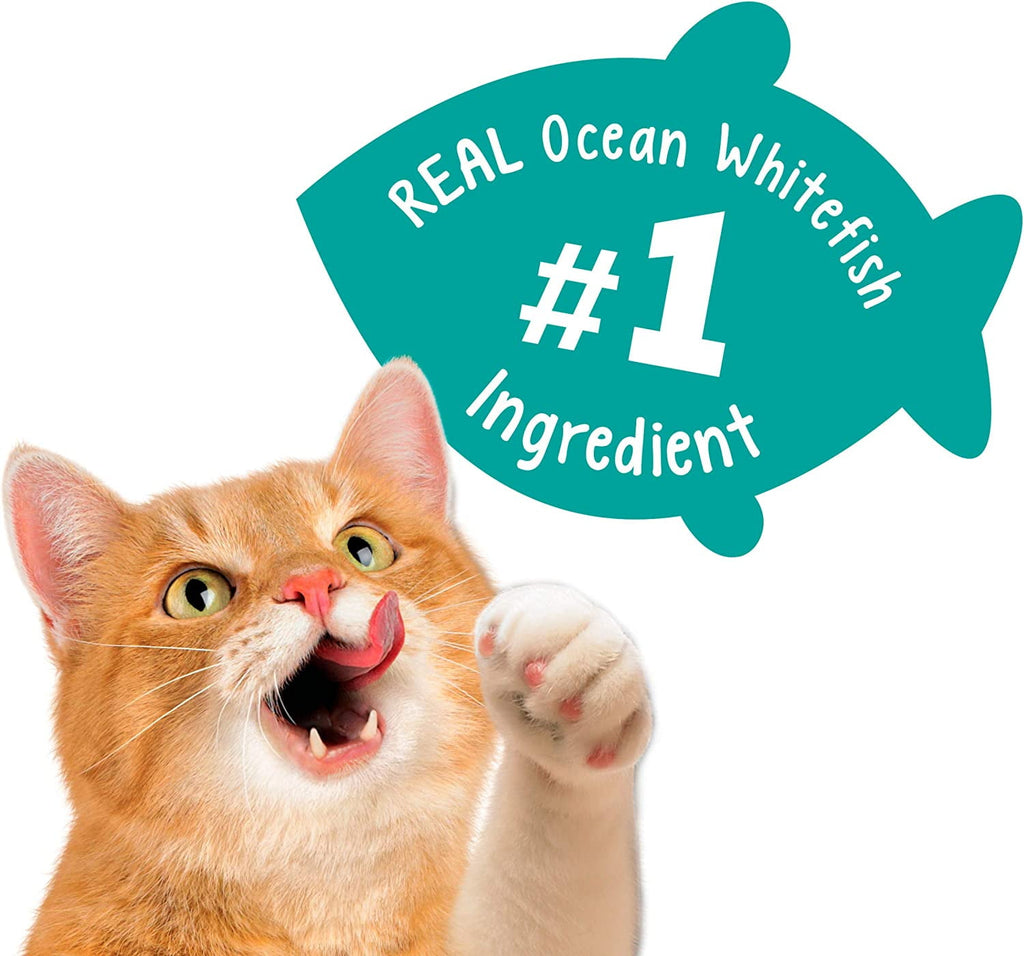 Purina Friskies Party Mix Cat Treats - Meow Luau Crunch with Ocean Whitefish & Flavors of Pork & Crab, Cat Treats for Adult Cats, 2.1-Ounce Pouch (Pack of 3)