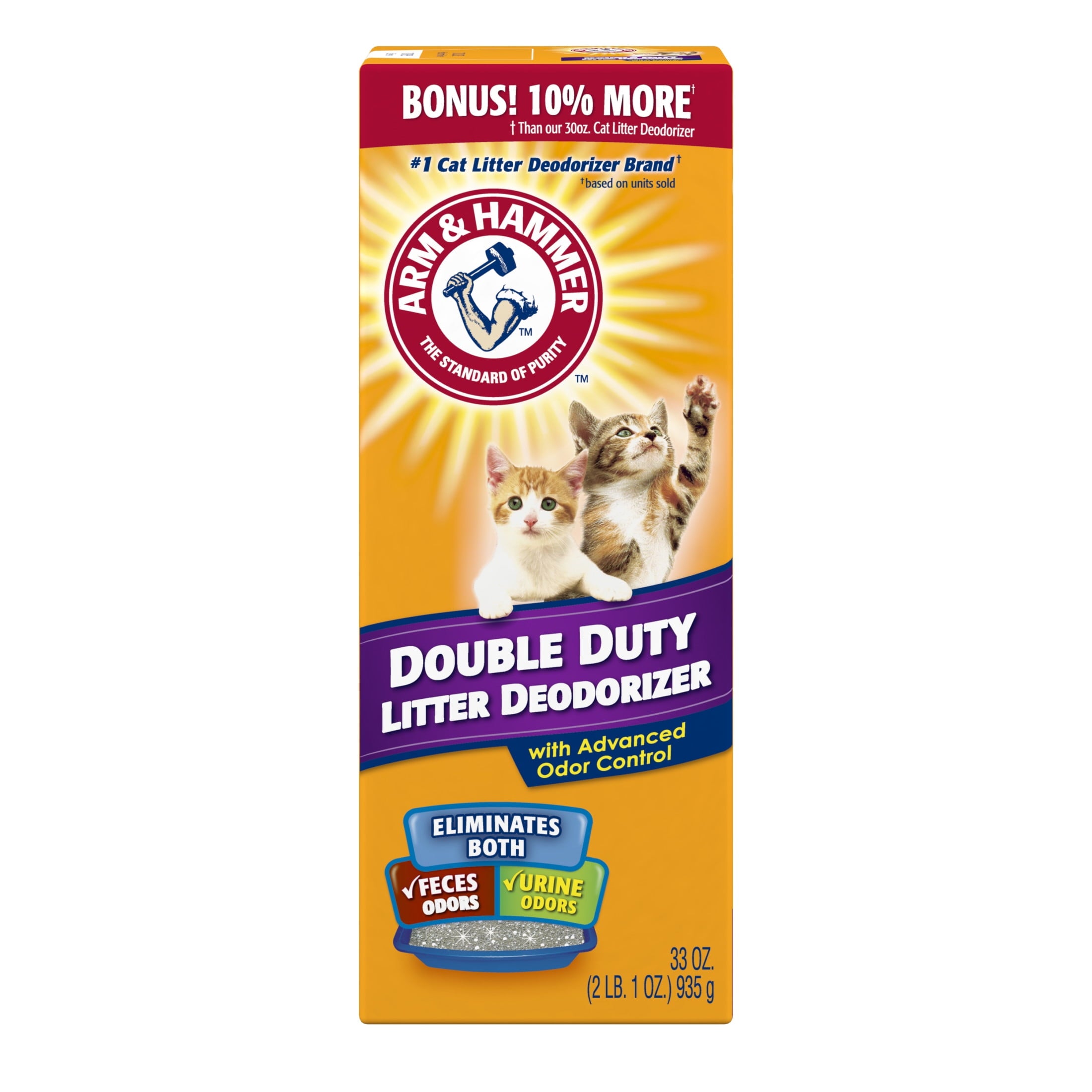 Arm & Hammer Double Duty Bundle: Advanced Odor Control Clumping Cat Litter - Scented, 40lbs + Litter Deodorizer/Pet Odor Eliminator