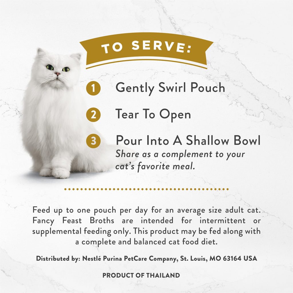 Purina Fancy Feast Classic Seafood Collection Broth for Cats Variety Pack - 1.4 oz Pouches (12 Pack)