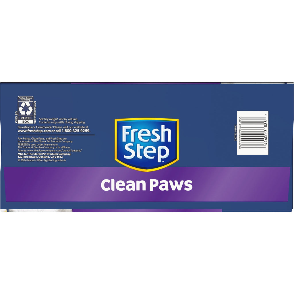 Fresh Step Clean Paws Multi-Cat Scented Clumping Litter with the Power of Febreze - 22.5 lbs