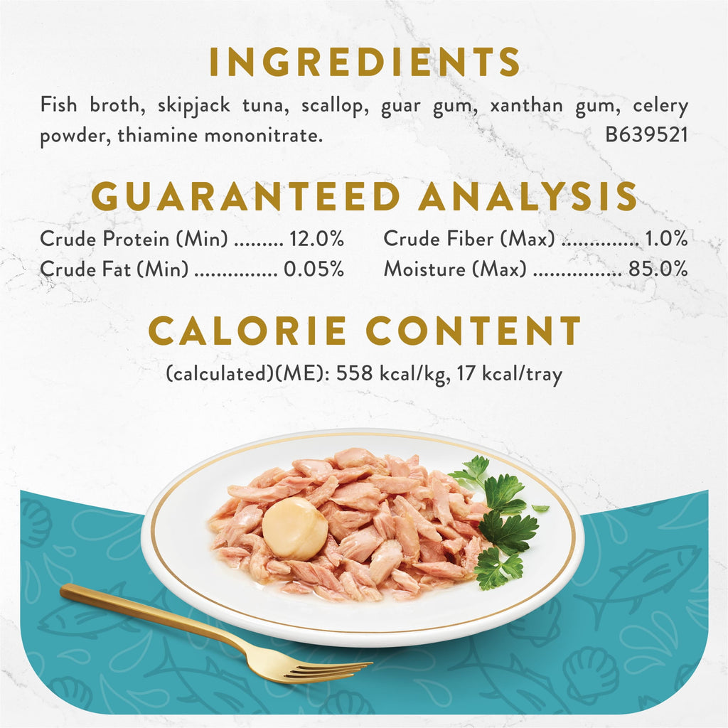 Purina Fancy Feast Appetizers Wet Cat Food - Tuna & Scallop in Broth, 1.1 oz Tray